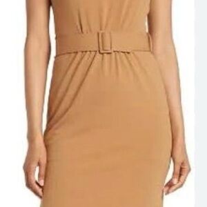 Calvin Klein Tan Midi Dress with Belt